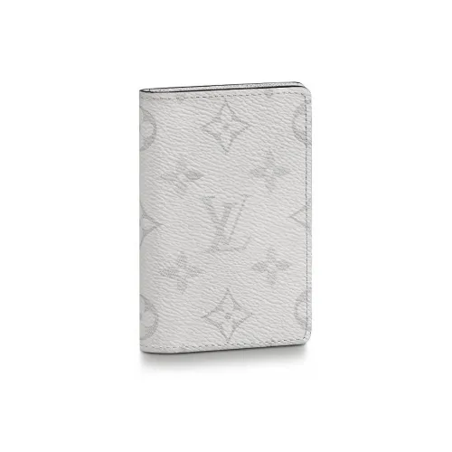 LOUIS VUITTON Pocket Organizer Monogram Antarctica Taiga White