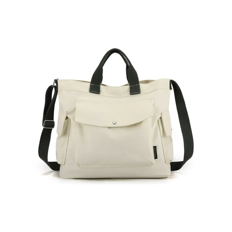 NIGEER Canvas Canvas Bag Shoulder Bag Crossbody Bag Handbag Regular Women's Green/Gray/Beige Yellow/Ecru/Black/Coffee-7