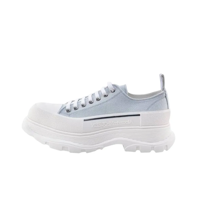 Alexander McQueen Tread Slick Lace Up Shoes 'Light Blue White'-0