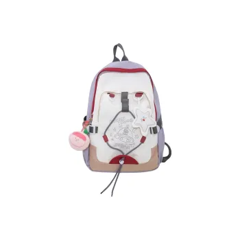 NIGEER Nylon Backpack Regular Women's Sweet Cool Gray/Mint Green/Purple/White Yellow