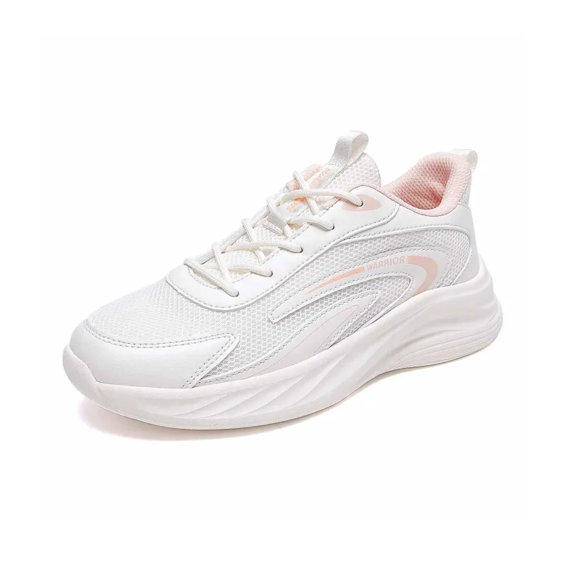 Warrior Durable Lightweight And Breathable Low Top Running Shoes Women's Beige Pink-2