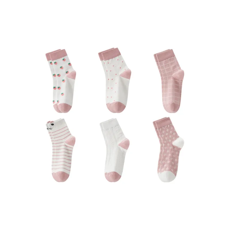 H YXIANG Mid Calf Socks Women's 6 Pack-0