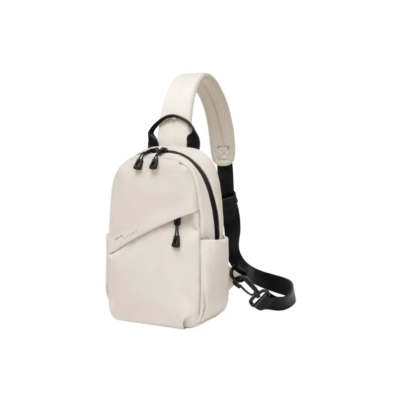 POLO Fabric Sling Bag Large Size Men's Ecru/Black-3