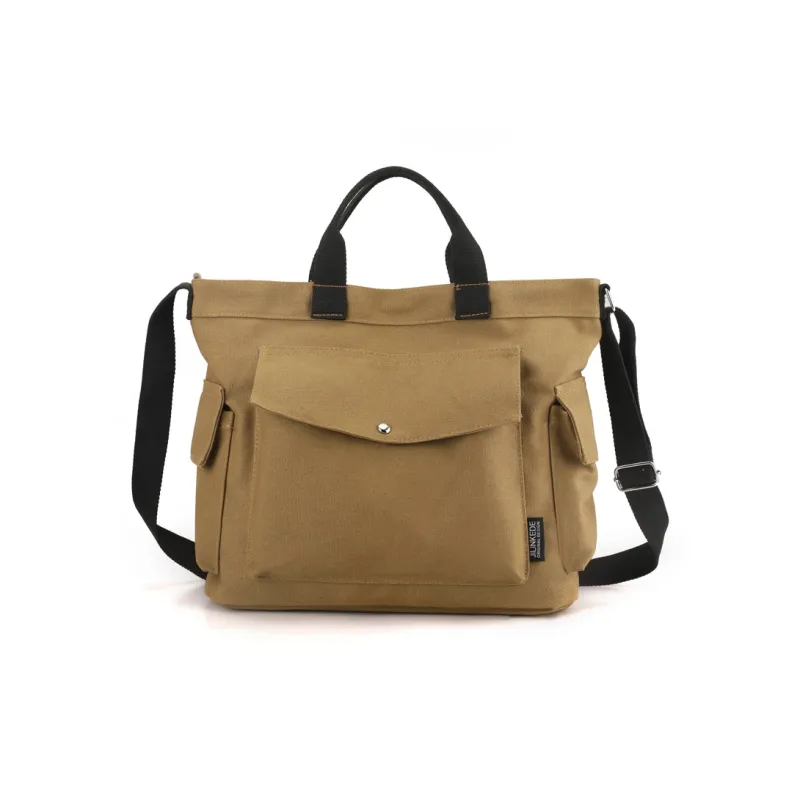 NIGEER Canvas Canvas Bag Shoulder Bag Crossbody Bag Handbag Regular Women's Green/Gray/Beige Yellow/Ecru/Black/Coffee-18
