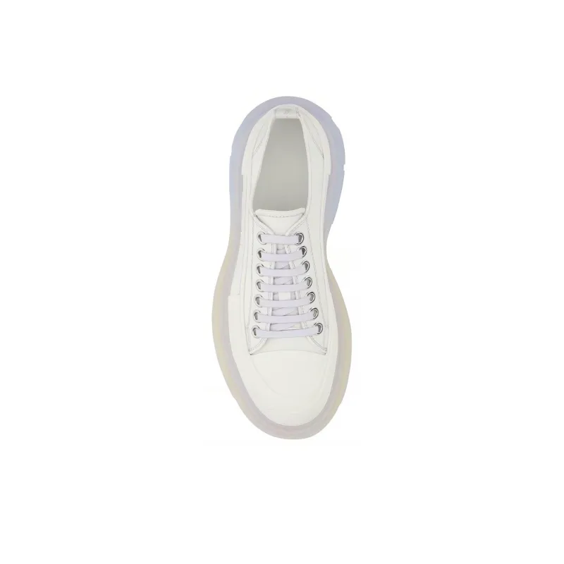 Alexander McQueen Tread Slick Low Lace Up Shoes 'White Multi' Women's-3