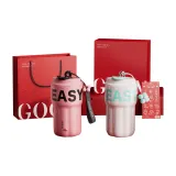 New Year Couple Double Cup Box ~ Peach Blossom+Blue Island