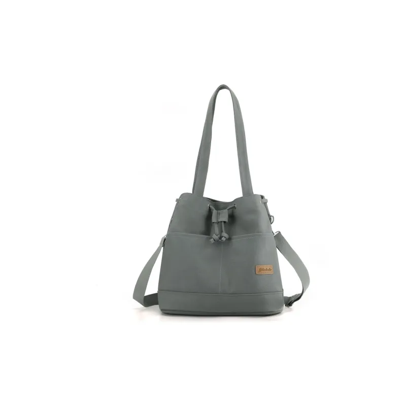 NIGEER Canvas Bag, Shoulder Bag Regular Women's Green/Coffee/Gray/Ecru/Black-2