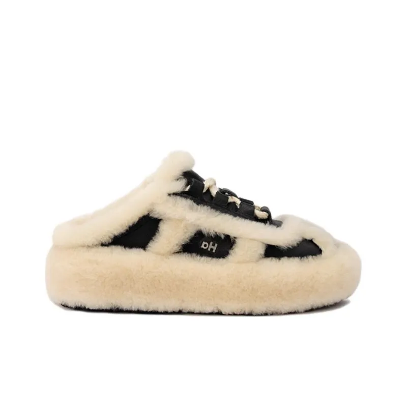 HALF AWAKE Anti Wear, Anti Odor And Silent Slippers Women's Black White-1