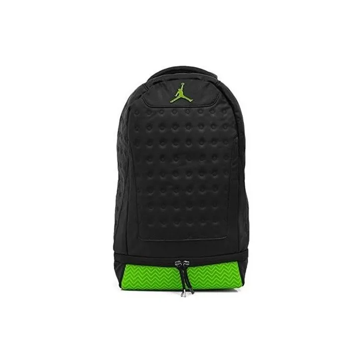 Jordan Canvas Basketball Bags Backpack Regular Unisex Black Green Multicolor-4