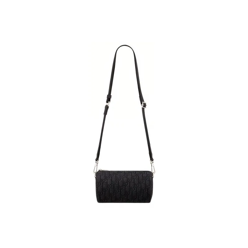 DIOR RollerOBLIQUE Embroidery Messenger Bag Handbag Shoulder Bag Crossbody Bag Men's Black-3