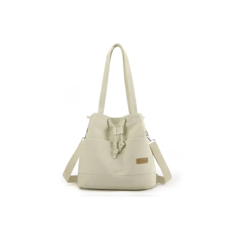 NIGEER Canvas Bag, Shoulder Bag Regular Women's Green/Coffee/Gray/Ecru/Black-4