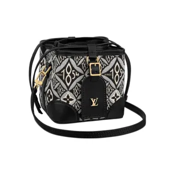 LOUIS VUITTON NOE Leather Bucket Bag Handbag Shoulder Bag Rice Cooker Bag Regular Women's Gray