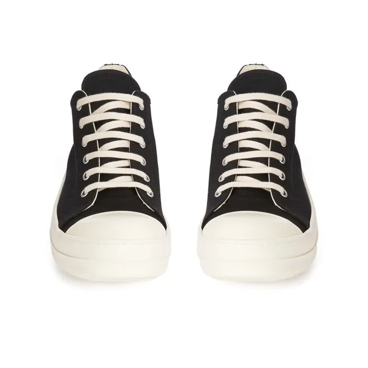 Rick Owens DRKSHDW Low Top Stylish Skateboarding Shoes Women's Black-2