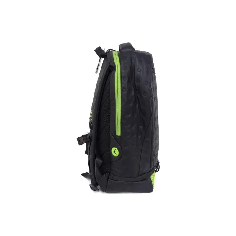 Jordan Canvas Basketball Bags Backpack Regular Unisex Black Green Multicolor-5