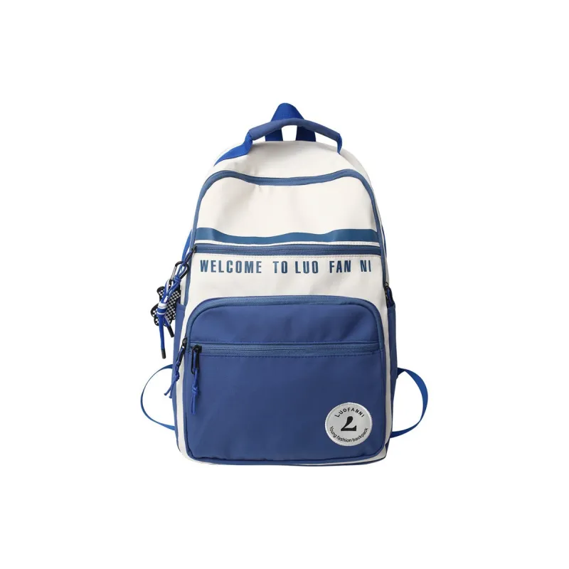 GEERDUN Nylon Backpack Regular Unisex Black/Red/Blue/White-3