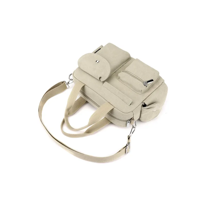 NIGEER Nylon Canvas Bag Briefcase Shoulder Bag Crossbody Bag Handbag Regular Women's Khaki/Gray/Blue/Black/Army Green-4