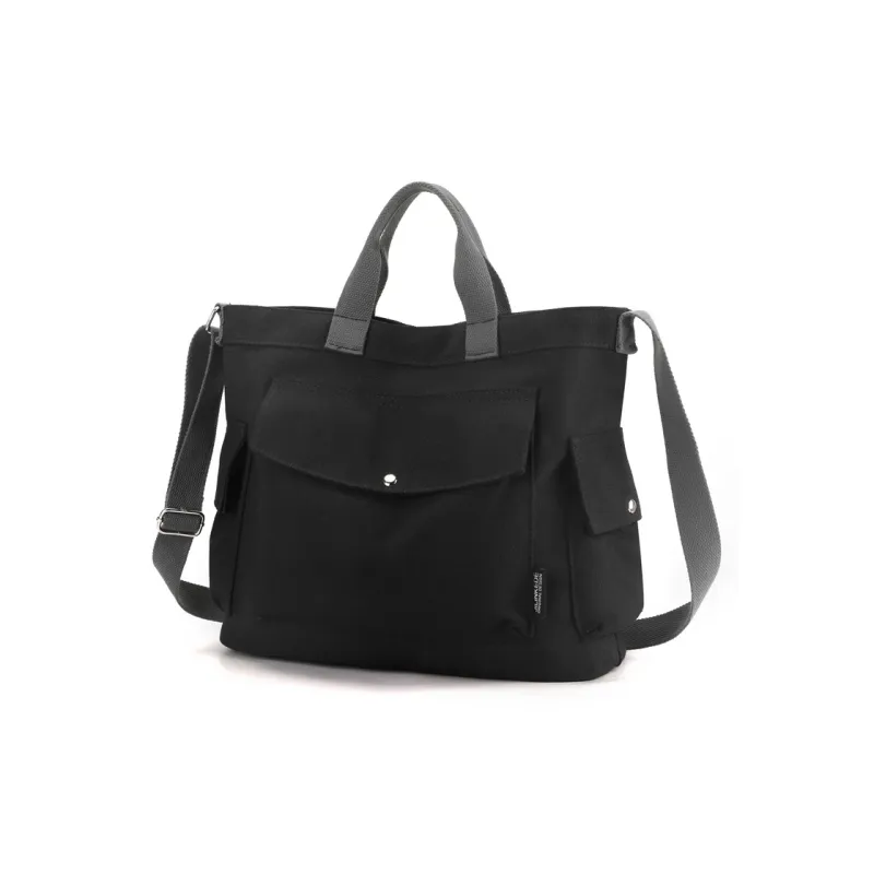 NIGEER Canvas Canvas Bag Shoulder Bag Crossbody Bag Handbag Regular Women's Green/Gray/Beige Yellow/Ecru/Black/Coffee-22
