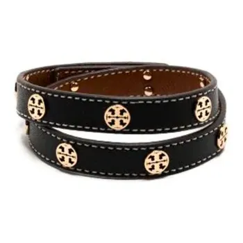 TORY BURCH Leather Wristbands Women's Black
