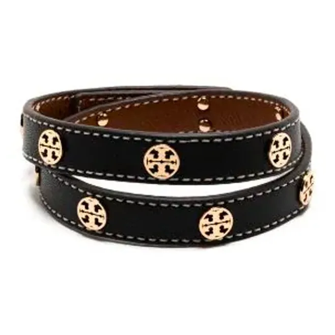 TORY BURCH Leather Wristbands Women's Black-0