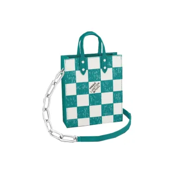LOUIS VUITTON Sac Plat Xs Graphite Teal Blue