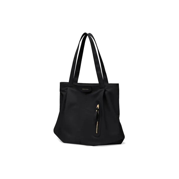 MAKEUP KITTEN Synthetic Leather Tote Bag Shopping Bag Shoulder Bags Large Size Women's Ecru/Black-12