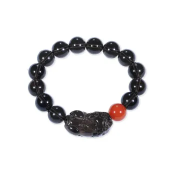 LUXLINE Natural Obsidian Bracelets Men's
