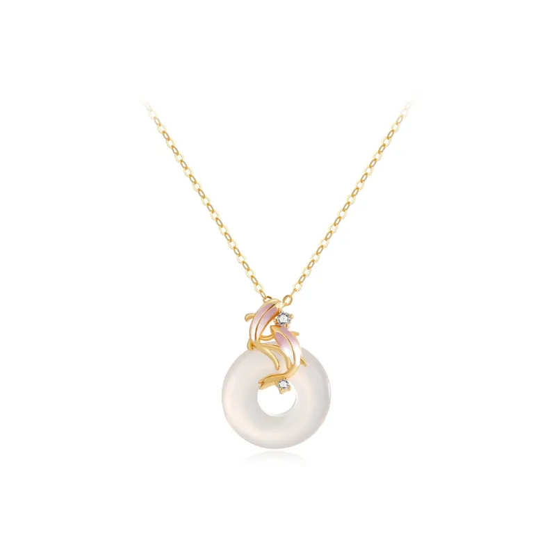 Jingleo Chalcedony Necklaces Women's-1