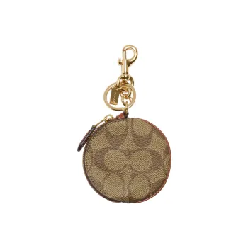 COACH Canvas With Leather Coin Purse Women's Khaki