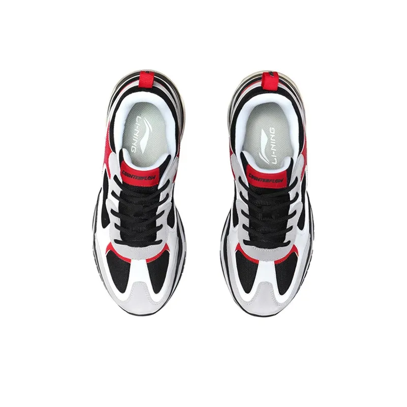 LiNing CF Source Killer Anti Slip And Wear Resistant Lightweight Low Top Casual Shoes Men's Gray Red-3