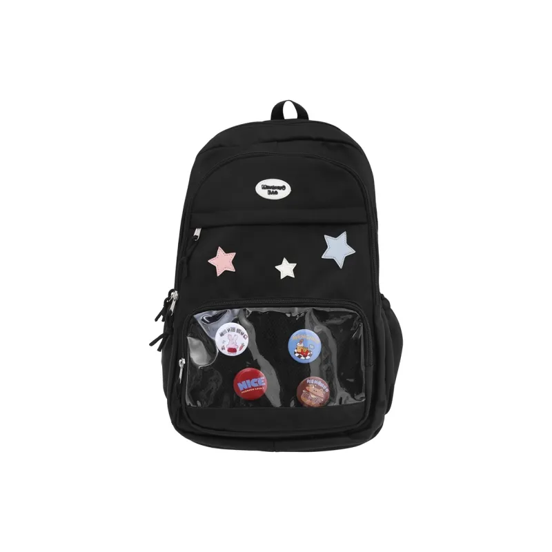 NIGEER Cotton Backpack Regular Women's Black/Pink/White/Blue/Khaki-0