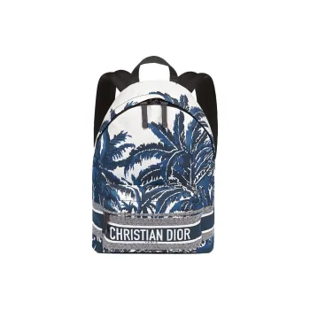 DIOR DiorTravel Technical Fabric Backpack Women's White Blue