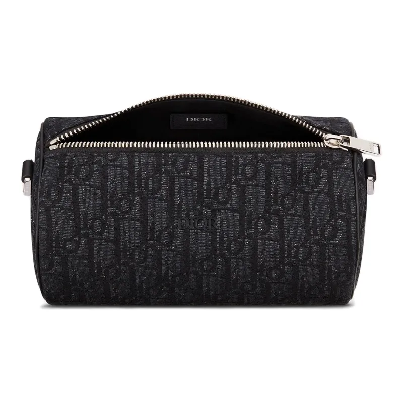 DIOR RollerOBLIQUE Embroidery Messenger Bag Handbag Shoulder Bag Crossbody Bag Men's Black-1
