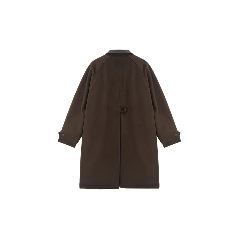 UNVESNO Trench Coats Unisex Dark Brown-1
