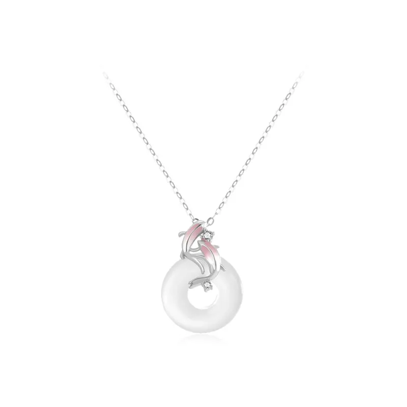 Jingleo Chalcedony Necklaces Women's-0