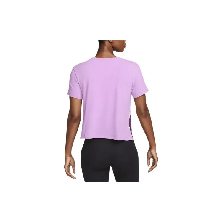 Nike Yoga Dri-FIT T-Shirt Women's Dark Purple Red-1