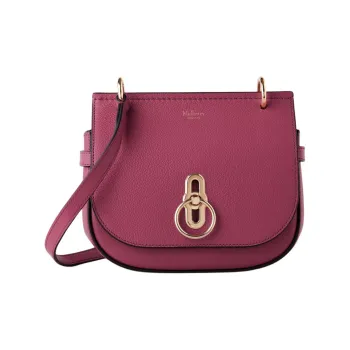 Mulberry Grain Cow Leather Briefcase Crossbody Bag Shoulder Bag Women's Wild Berry