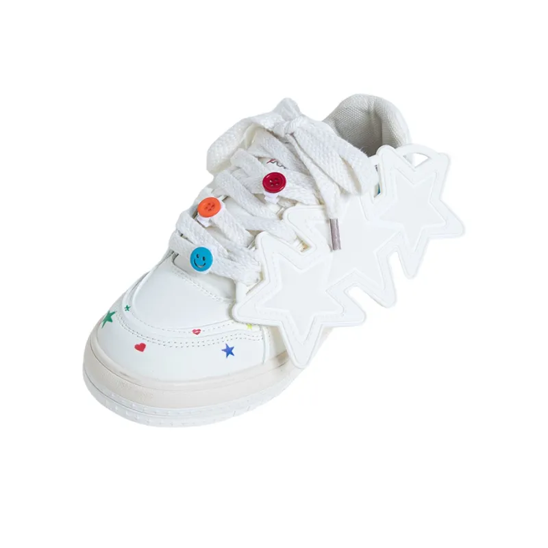 OYNN Young Baby Series Skateboard Shoes Women's Low Top White-2
