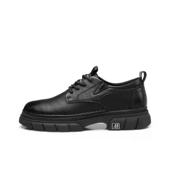 Strongman 3515 Men's Genuine Leather Lace Up Work Boots Platform Versatile Commute Casual Leather Shoes