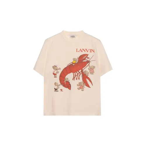 Lanvin T-Shirts Unisex Apricot Cream