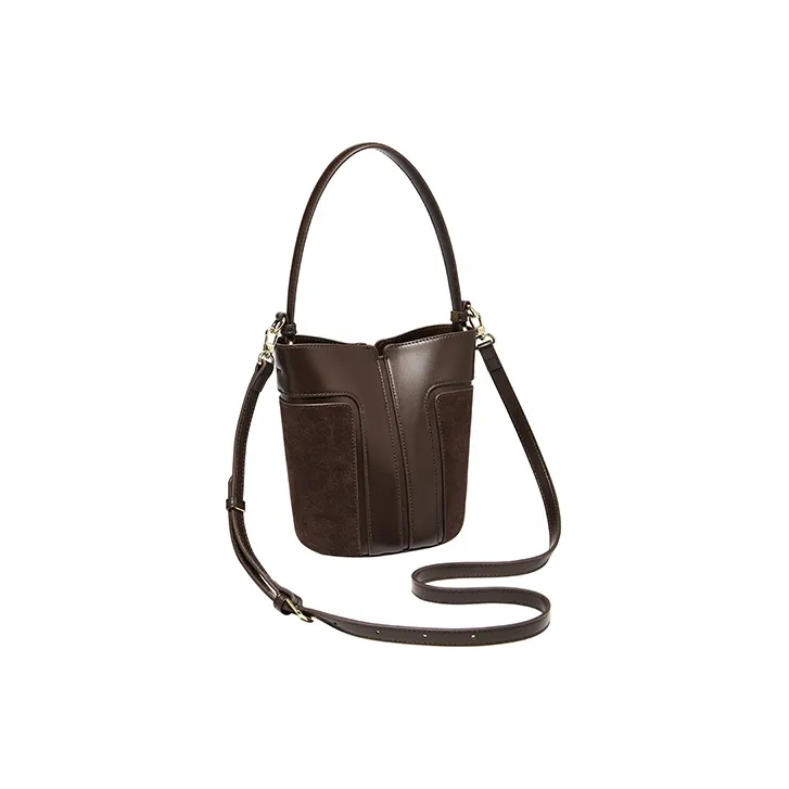 FOXER Synthetic Leather Crossbody Bag Shoulder Bag Small Size Women's Green Brown/Chestnut Brown-8
