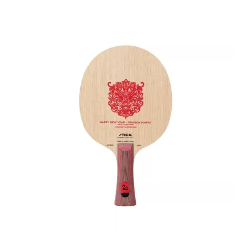 DOUBLEFISH Table Tennis Paddle Unisex Pure Wood Black Red