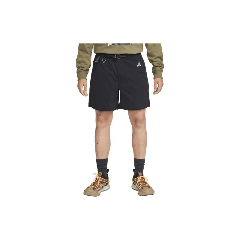 Nike Acg Logo Belted Nylon Straight Leg Shorts Black-2