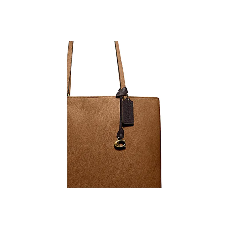 COACH Plaza Leather Tote Bag, Shopping Bag, Handbag, Shoulder Bag Tubas Women's Brown-4