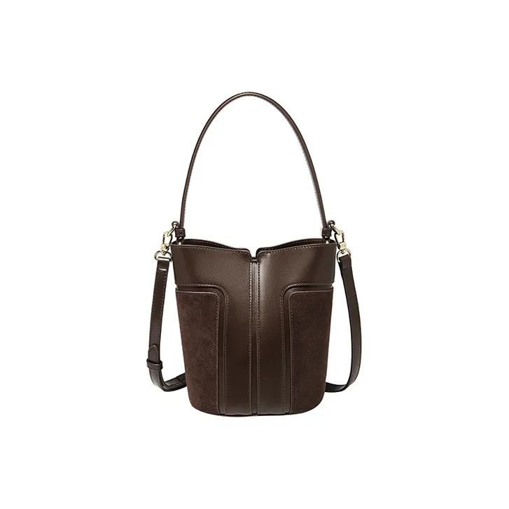 FOXER Synthetic Leather Crossbody Bag Shoulder Bag Small Size Women's Green Brown/Chestnut Brown-6