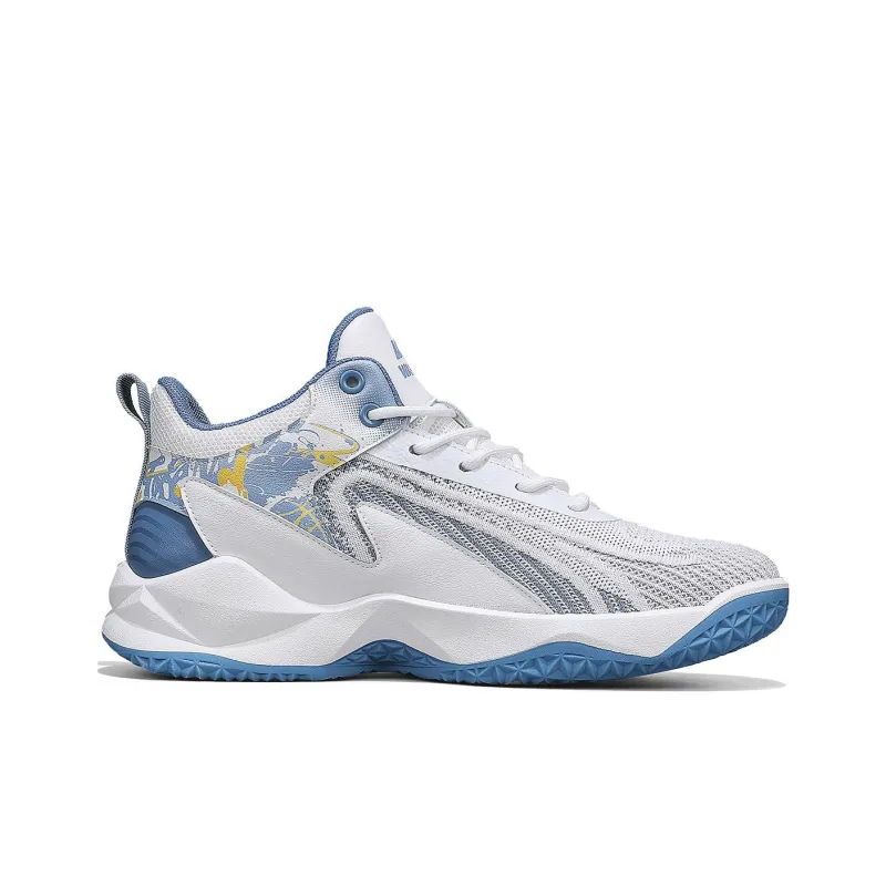 WARRIOR Basketball Shoes Men High Top White/Blue-1