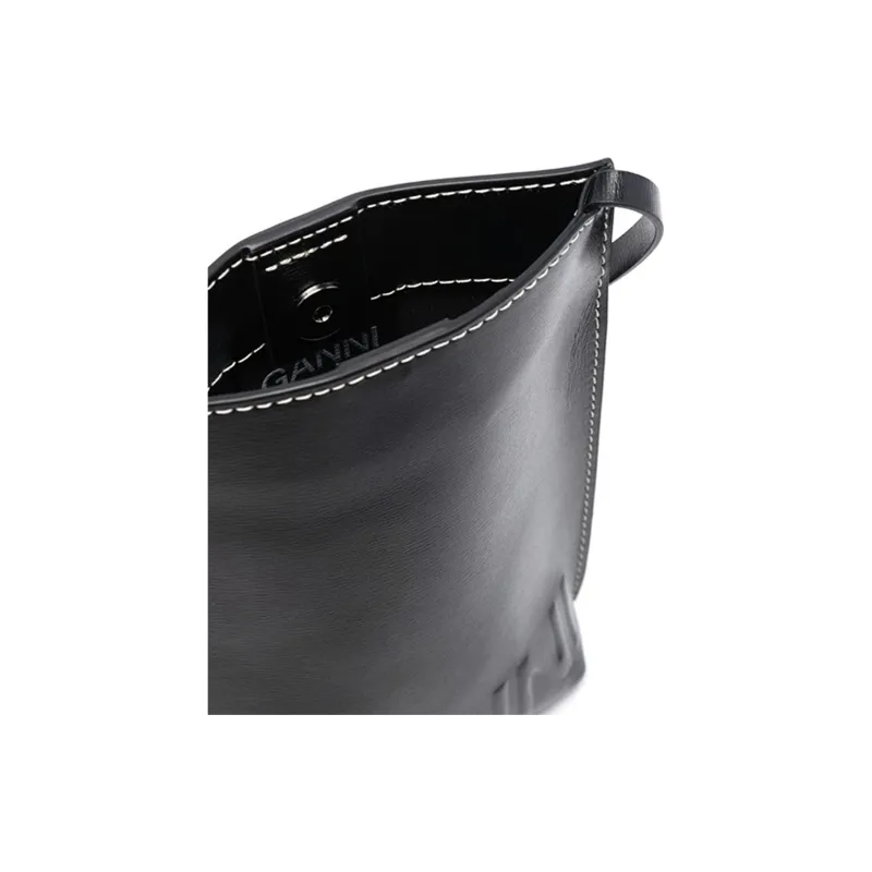 GANNI Logo Embossed Crossbody Bag-2
