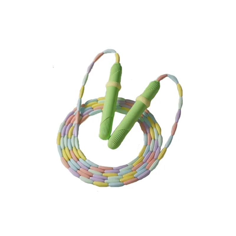 Umay Fitness Training Non Countable Jump Ropes Kids Bamboo Rope Soft Vinyl Controller 2.8m-3