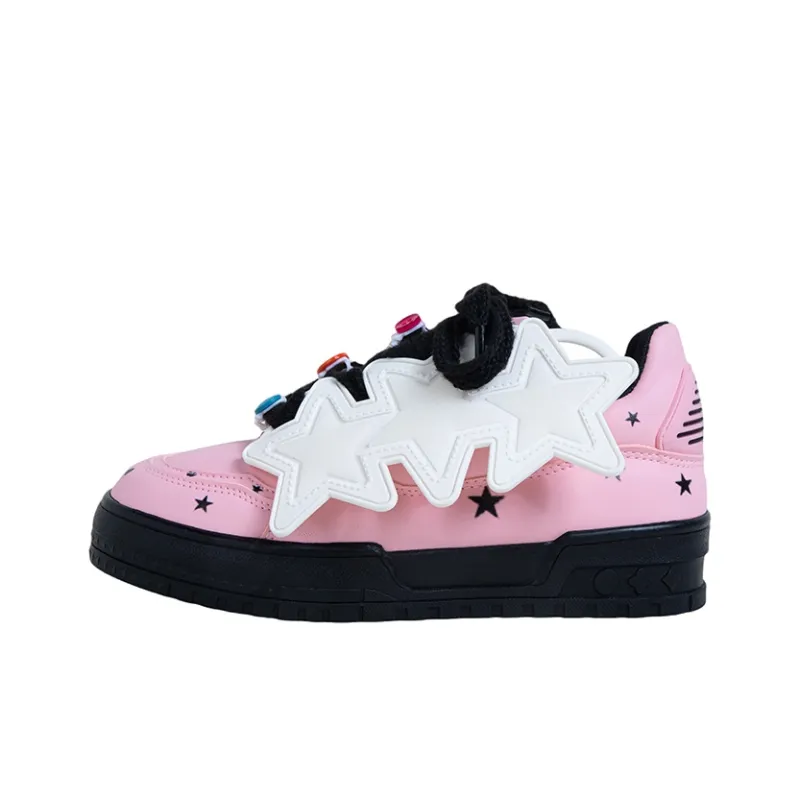OYNN Young Baby Series Skateboard Shoes Women's Low Top White-7