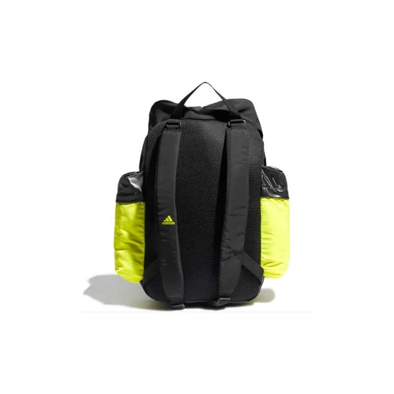 Adidas Polyester Backpack Regular Unisex Black/Acid Green/Yellow-3