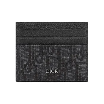 DIOR Cow Leather Card Holder Card Holder Men's Black